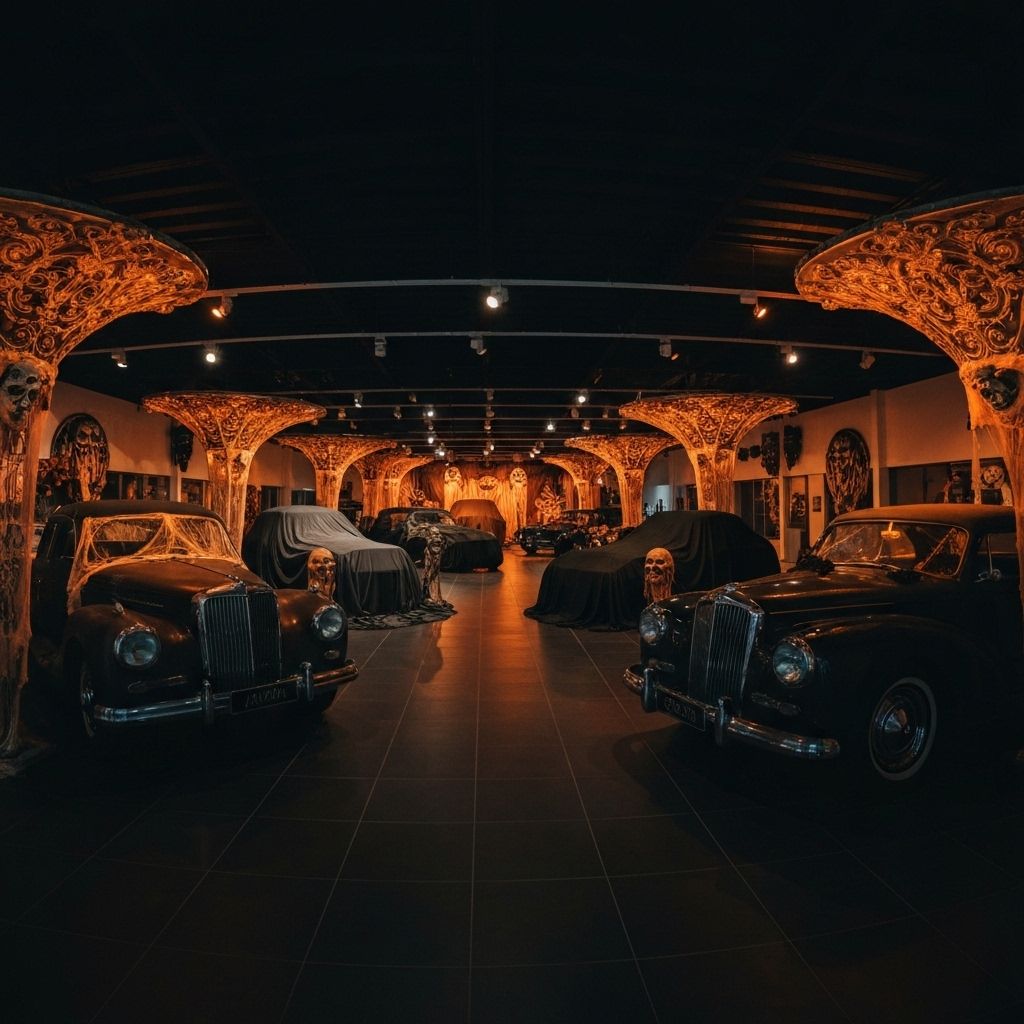 Halloween automotive showroom